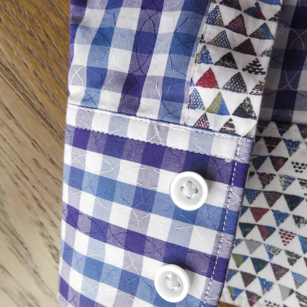 Robert Graham Backstreet LS Blue-Purple Check Shirt (M) OMG! 😎 - Picture 4 of 9
